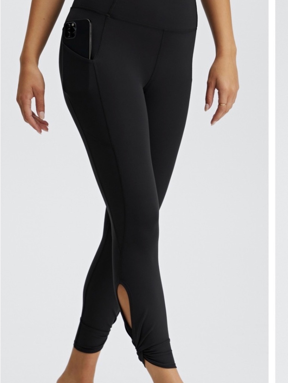 Fabletics PureLuxe Black High-Rise Leggings with Pockets Size Medium